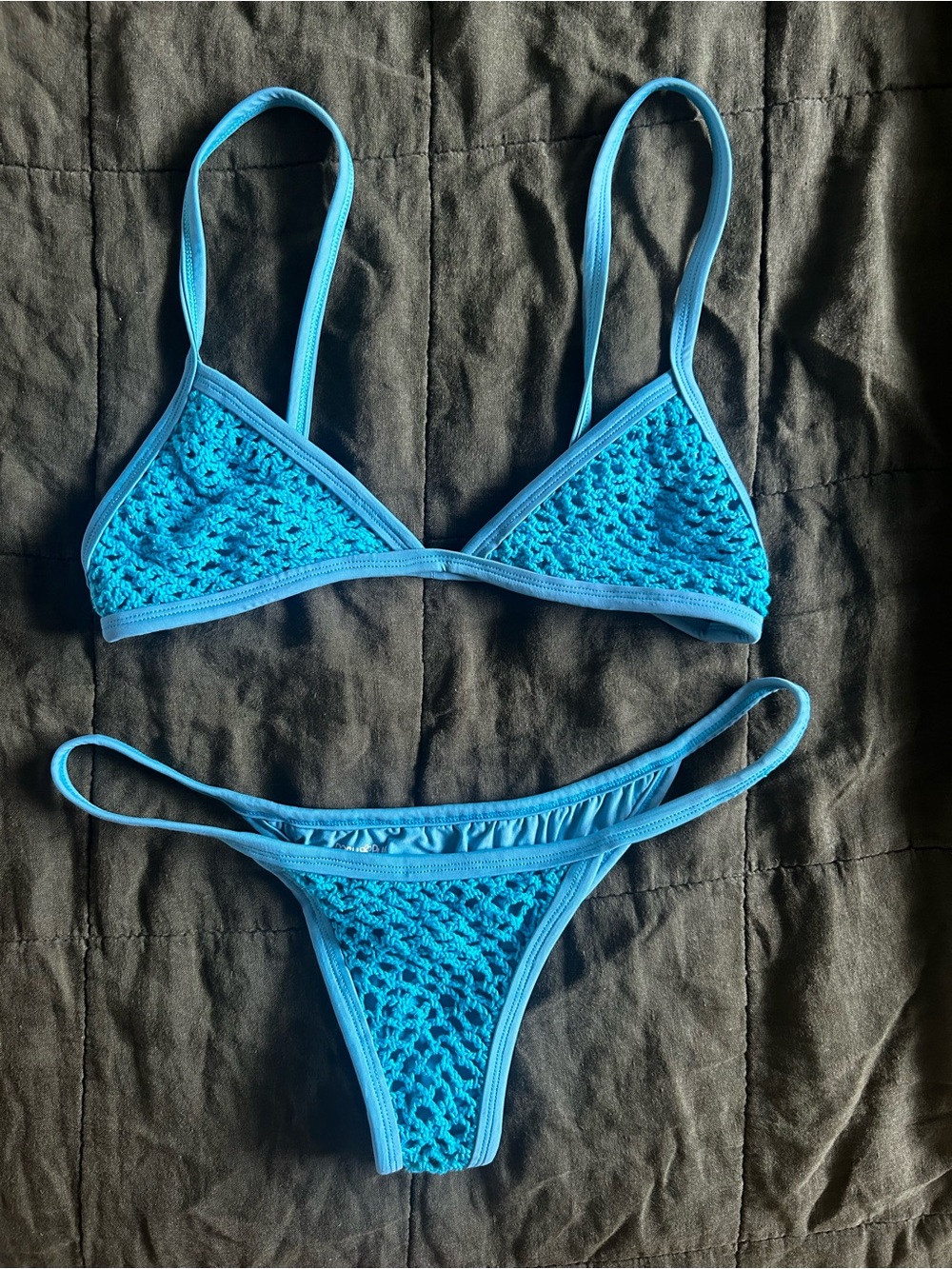Posh Pua Turquoise Crochet Bikini Set - Picture 2 of 4
